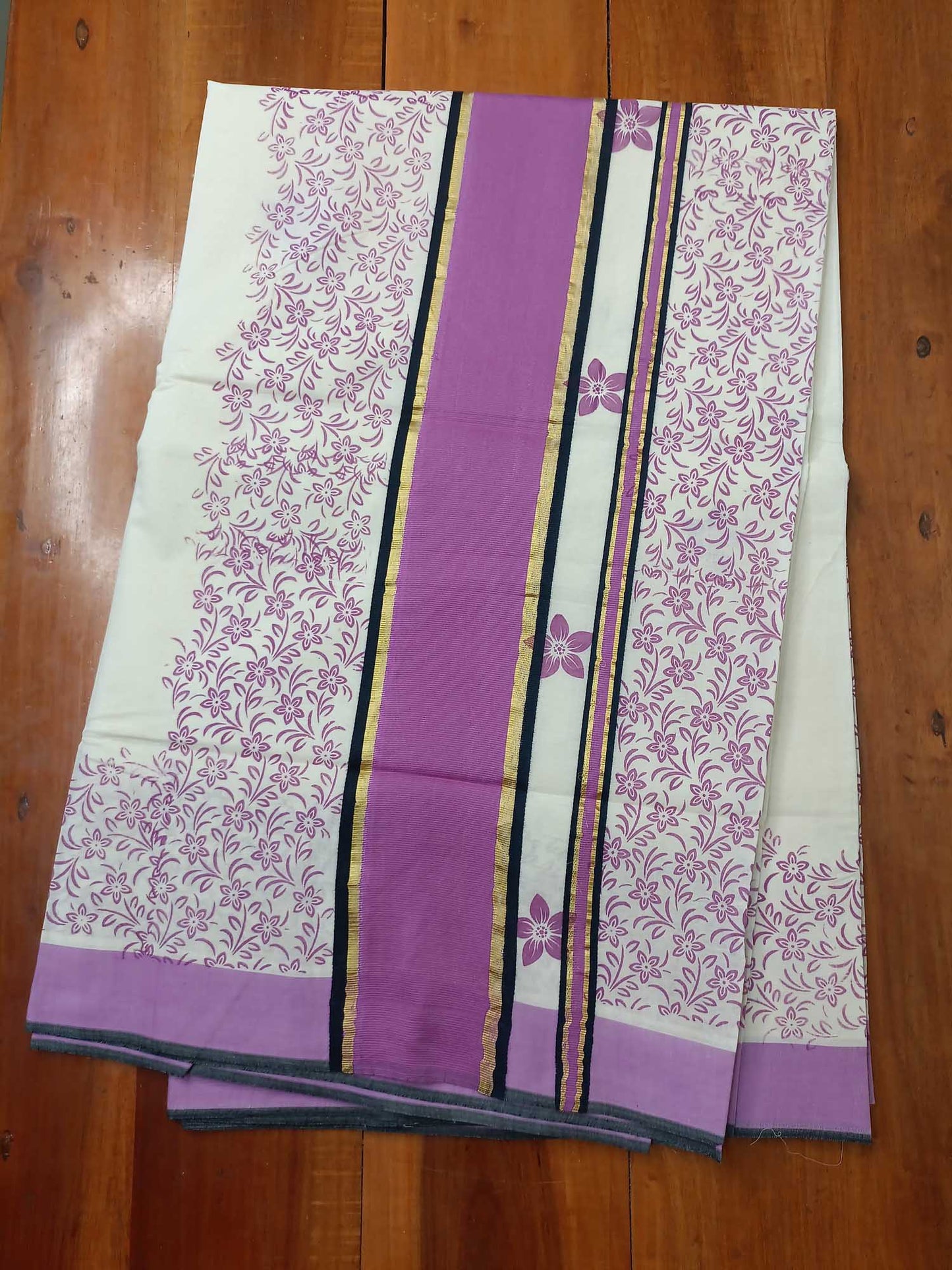 Balaramapuram Printed Kerala Saree for Women