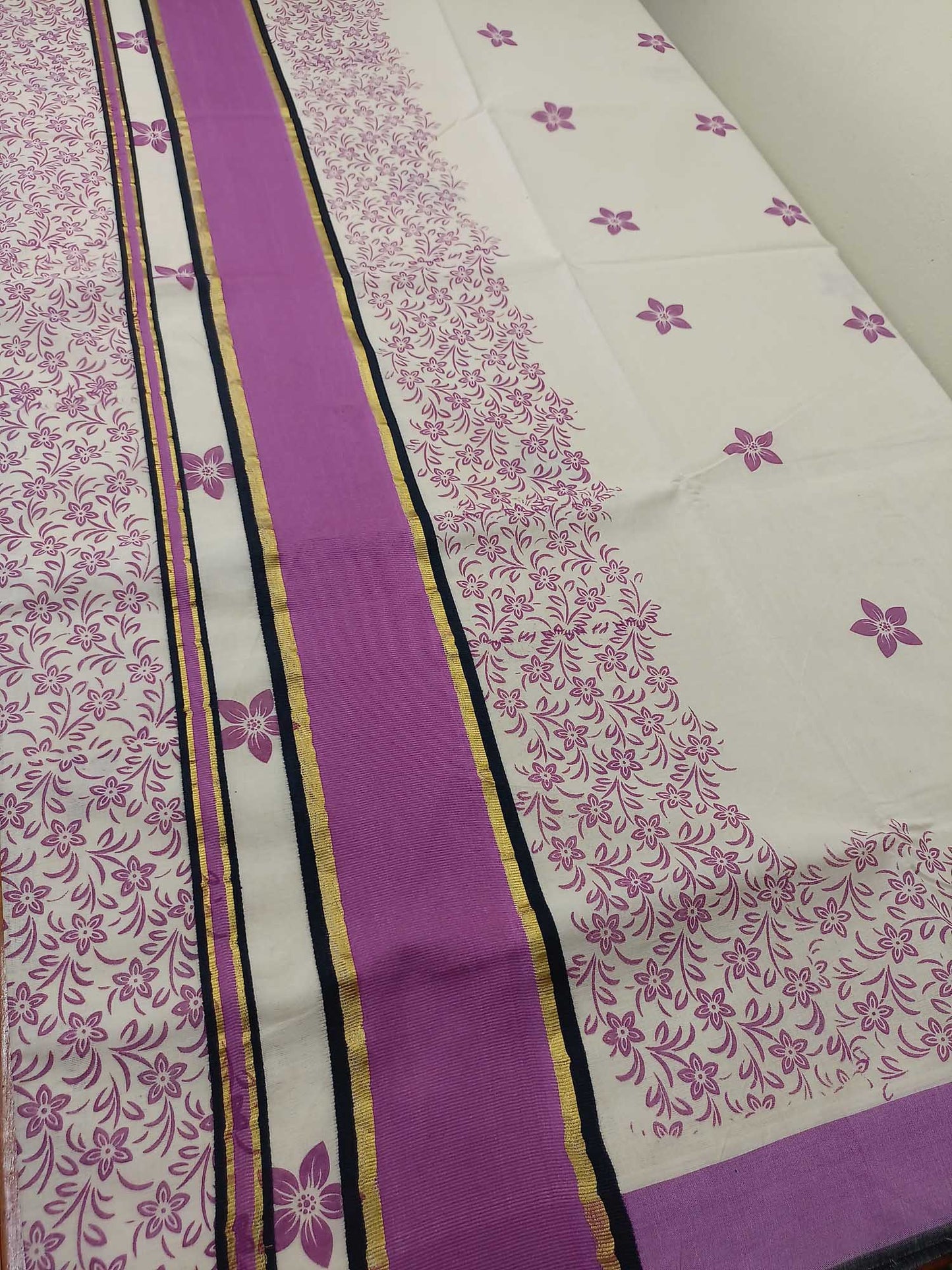 Balaramapuram Printed Kerala Saree for Women