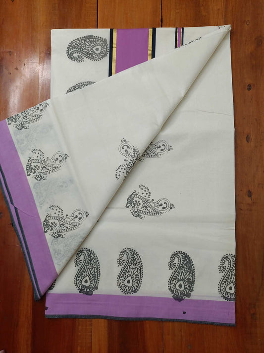 Balaramapuram Printed Kerala Saree for Women
