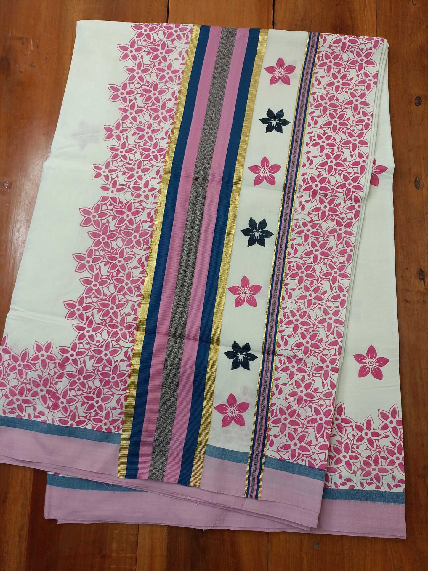 Balaramapuram Printed Kerala Saree for Women