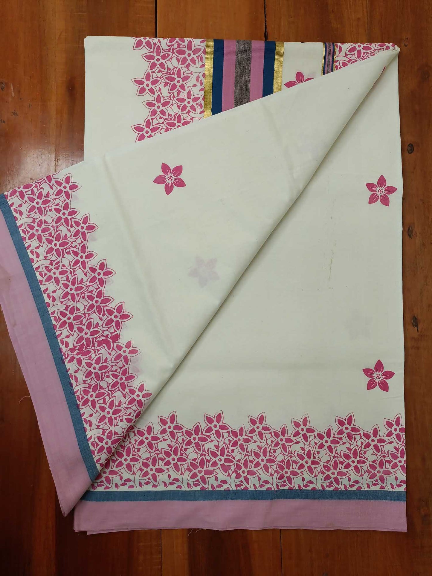 Balaramapuram Printed Kerala Saree for Women