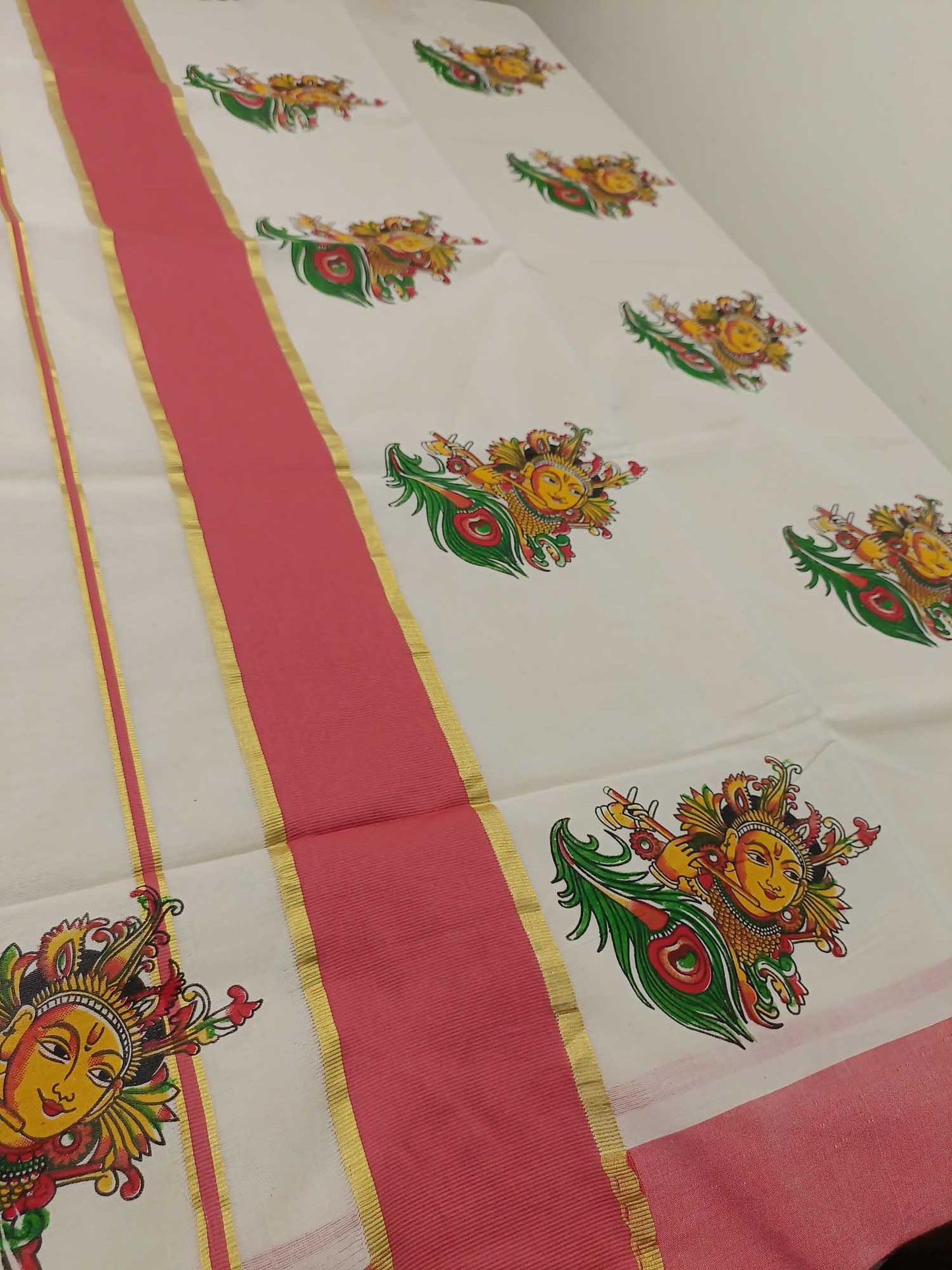 Balaramapuram Printed Kerala Saree for Women