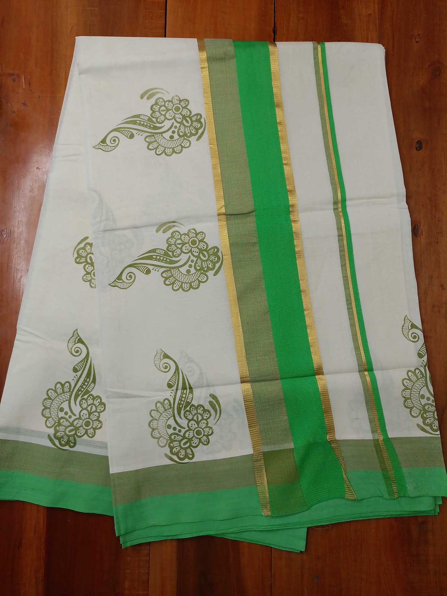 Balaramapuram Printed Kerala Saree for Women