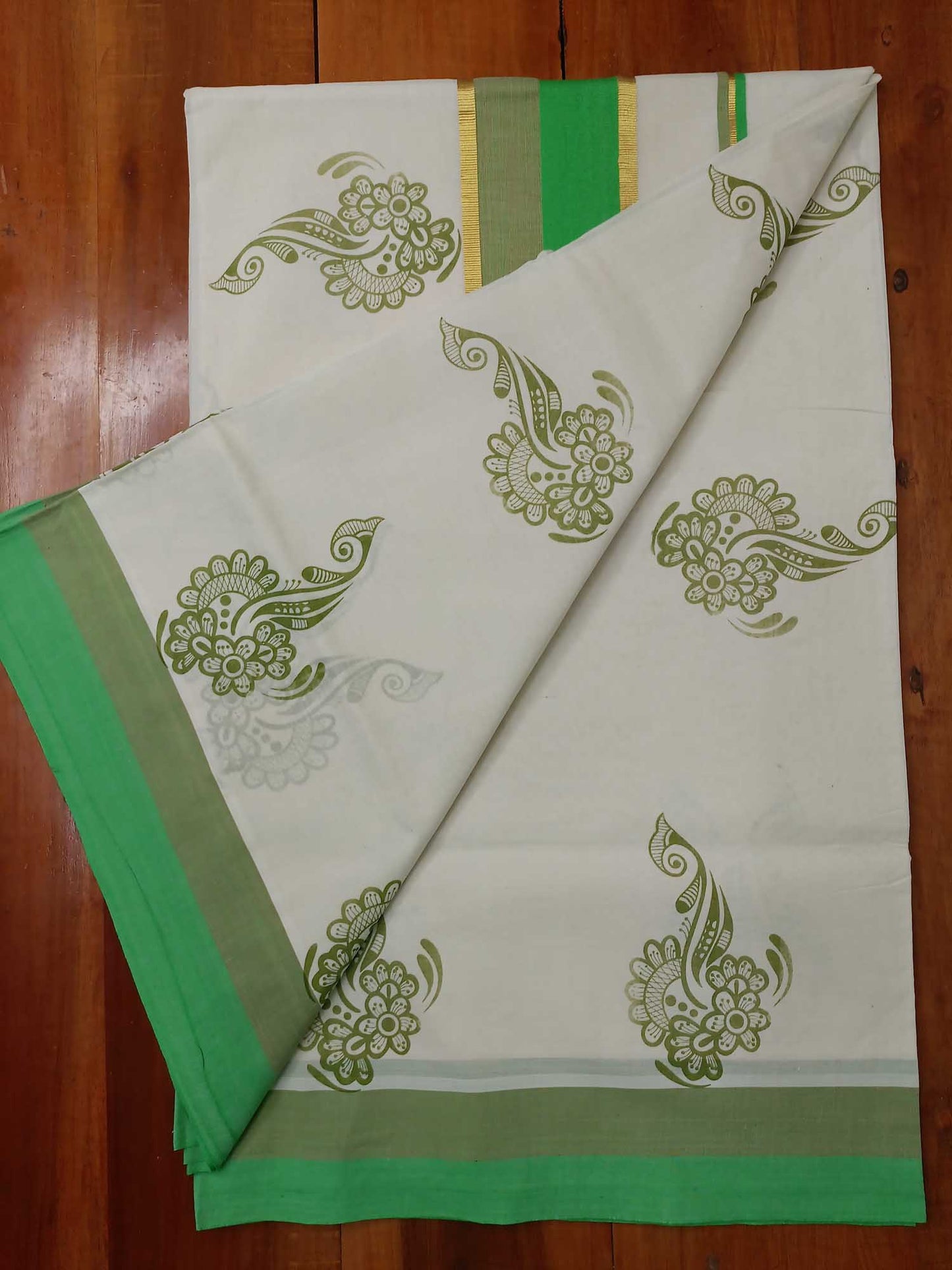 Balaramapuram Printed Kerala Saree for Women
