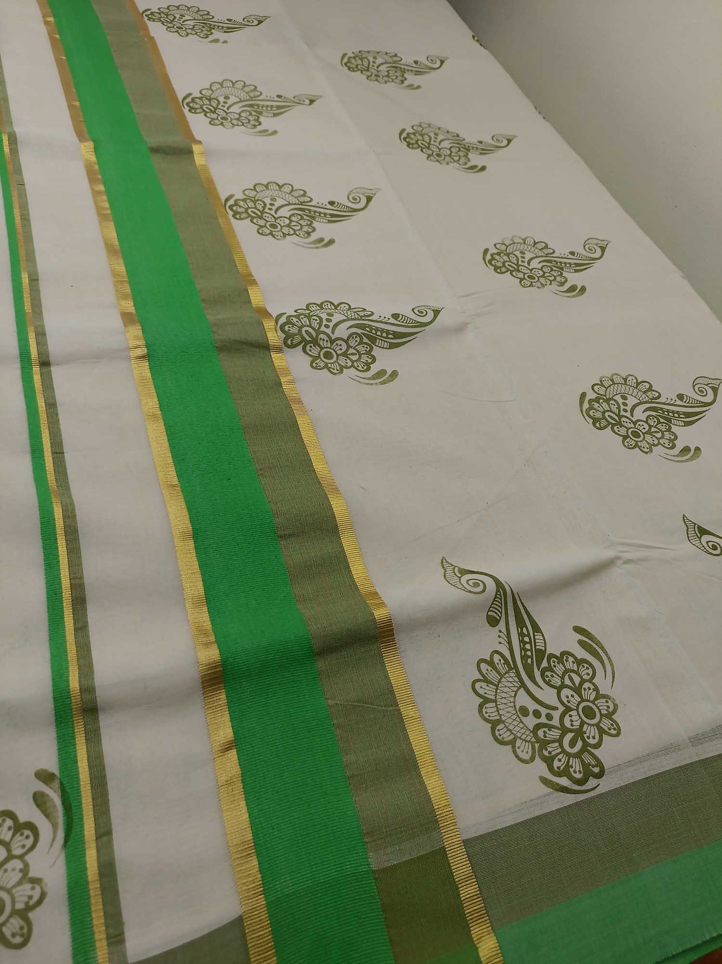 Balaramapuram Printed Kerala Saree for Women