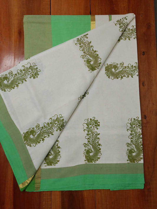 Balaramapuram Printed Kerala Saree for Women