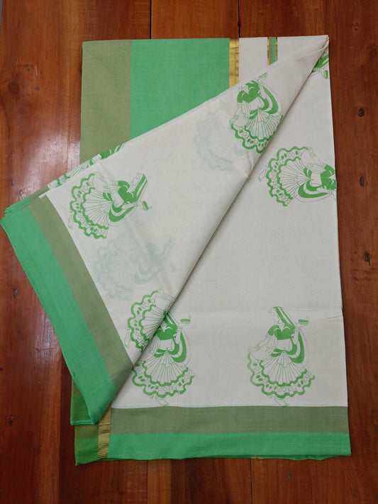 Balaramapuram Printed Kerala Saree for Women