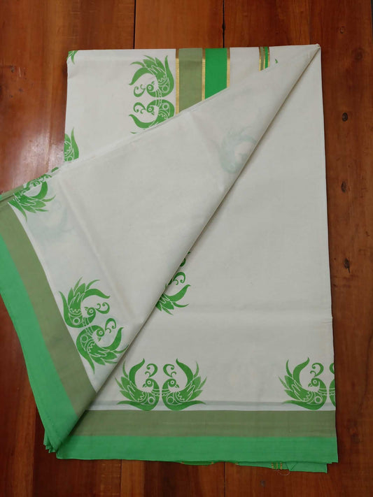 Balaramapuram Printed Kerala Saree for Women