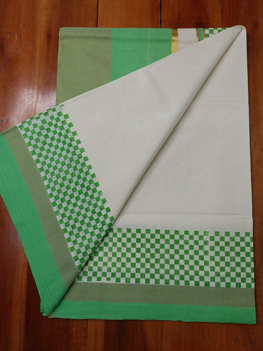 Balaramapuram Printed Kerala Saree for Women