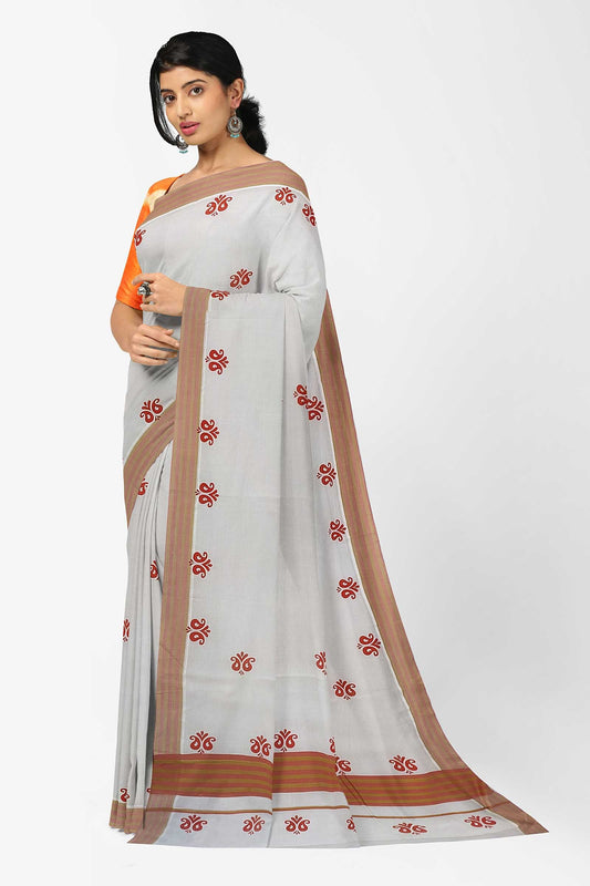Balaramapuram Printed Kerala Saree for Women