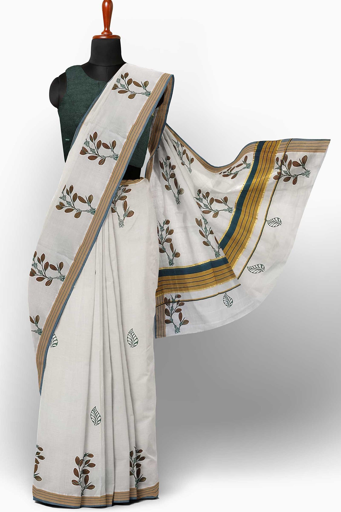 Balaramapuram Printed Kerala Saree for Women