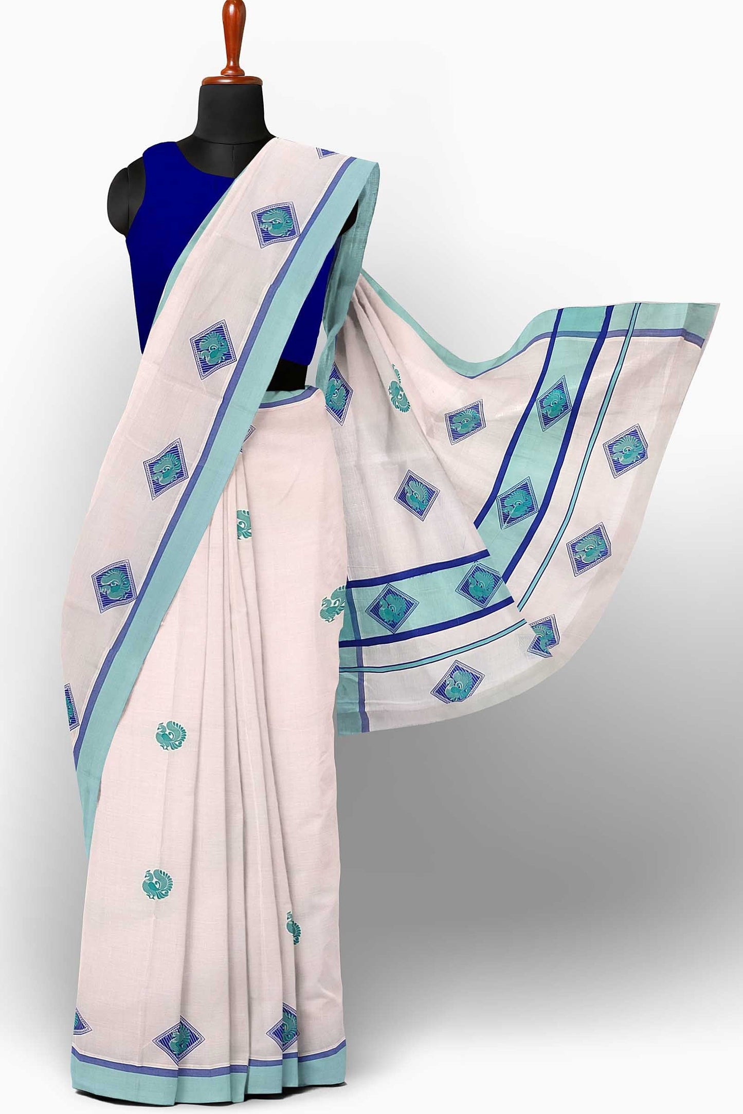 Balaramapuram Printed Kerala Saree for Women