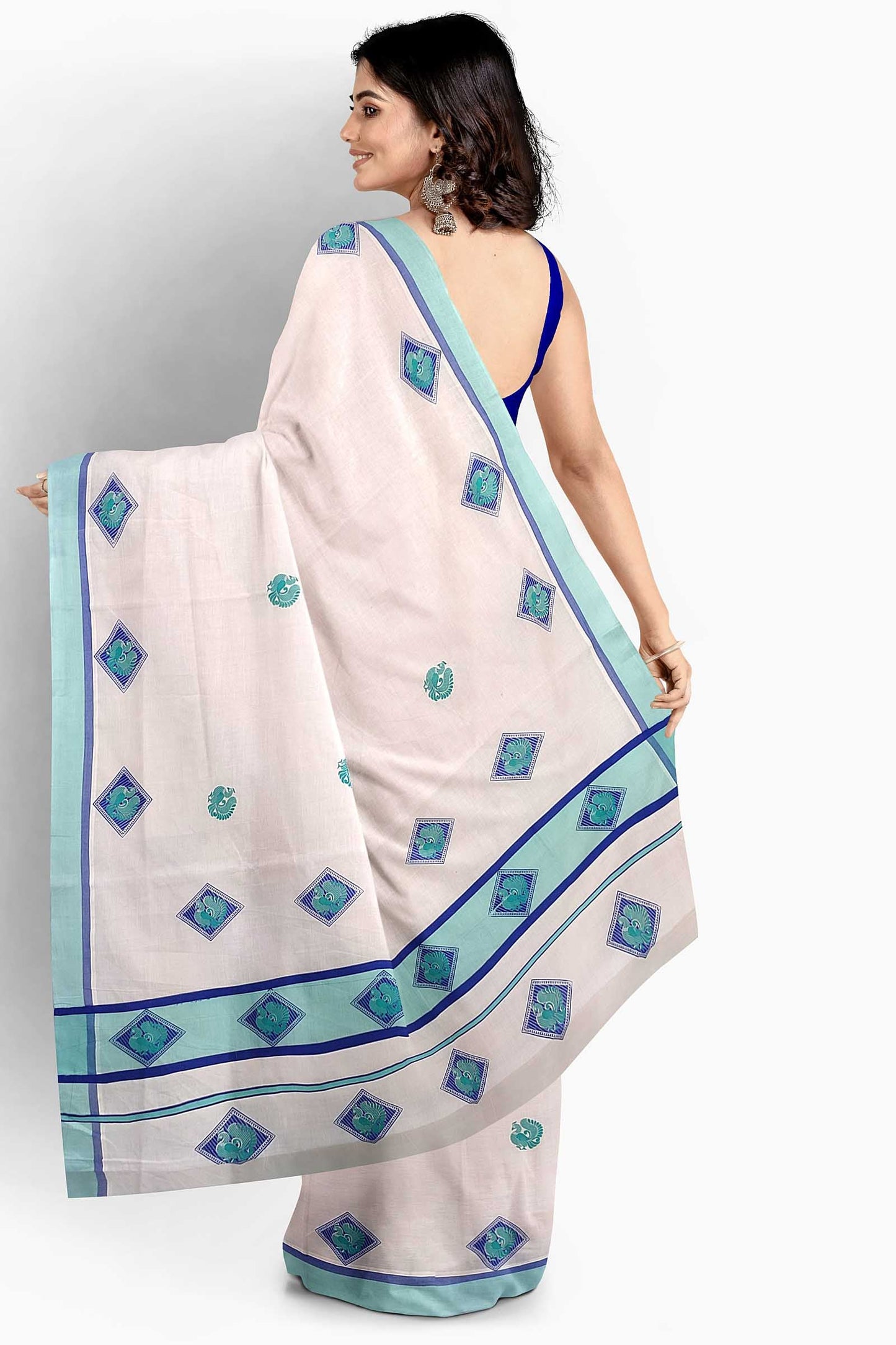 Balaramapuram Printed Kerala Saree for Women