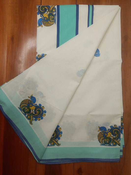 Balaramapuram Printed Kerala Saree for Women