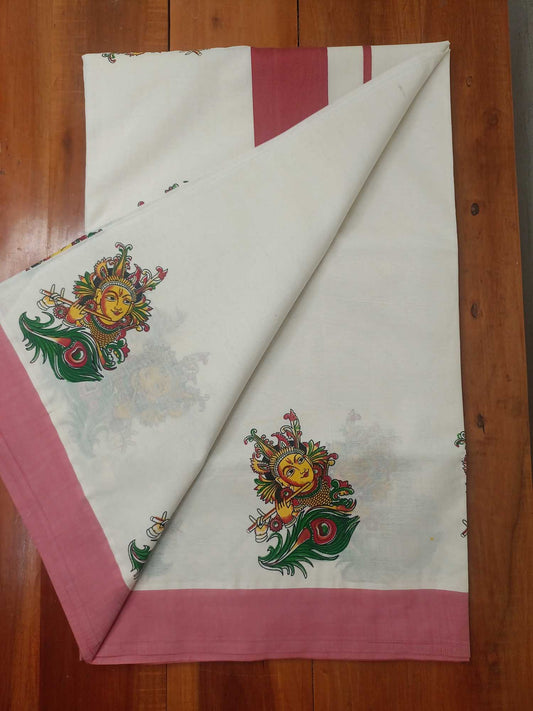 Balaramapuram Printed Kerala Saree for Women