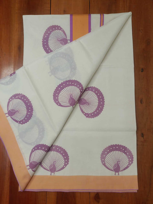 Balaramapuram Printed Kerala Saree for Women