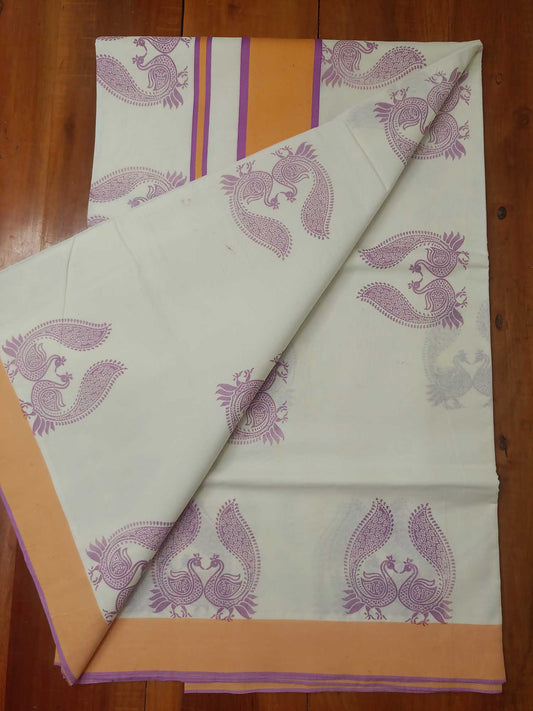 Balaramapuram Printed Kerala Saree for Women