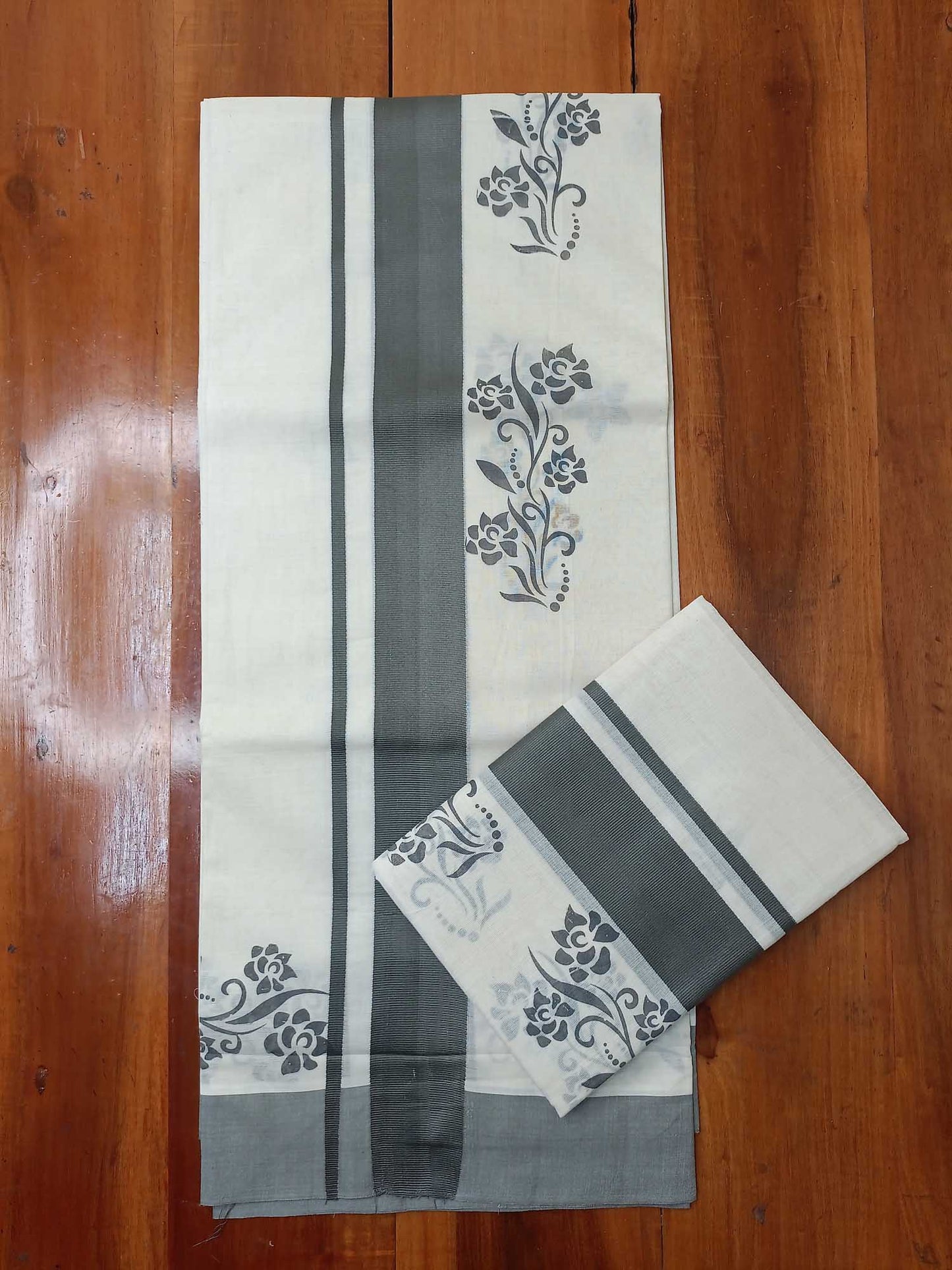 Balaramapuram Printed Set-Mundu for Women