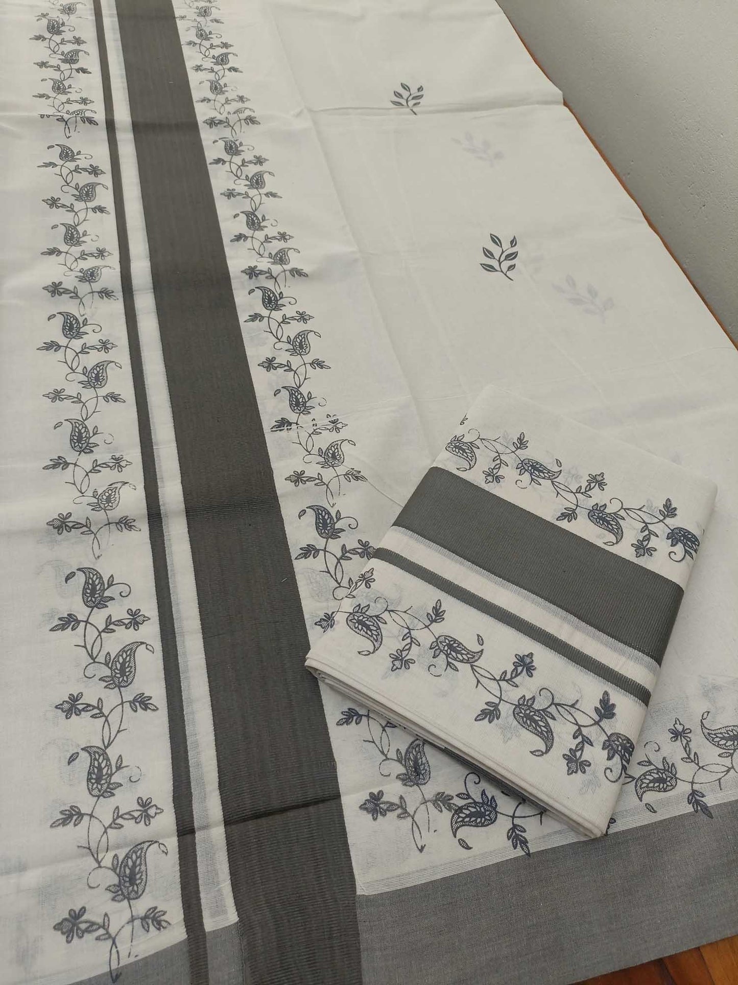 Balaramapuram Printed Set-Mundu for Women