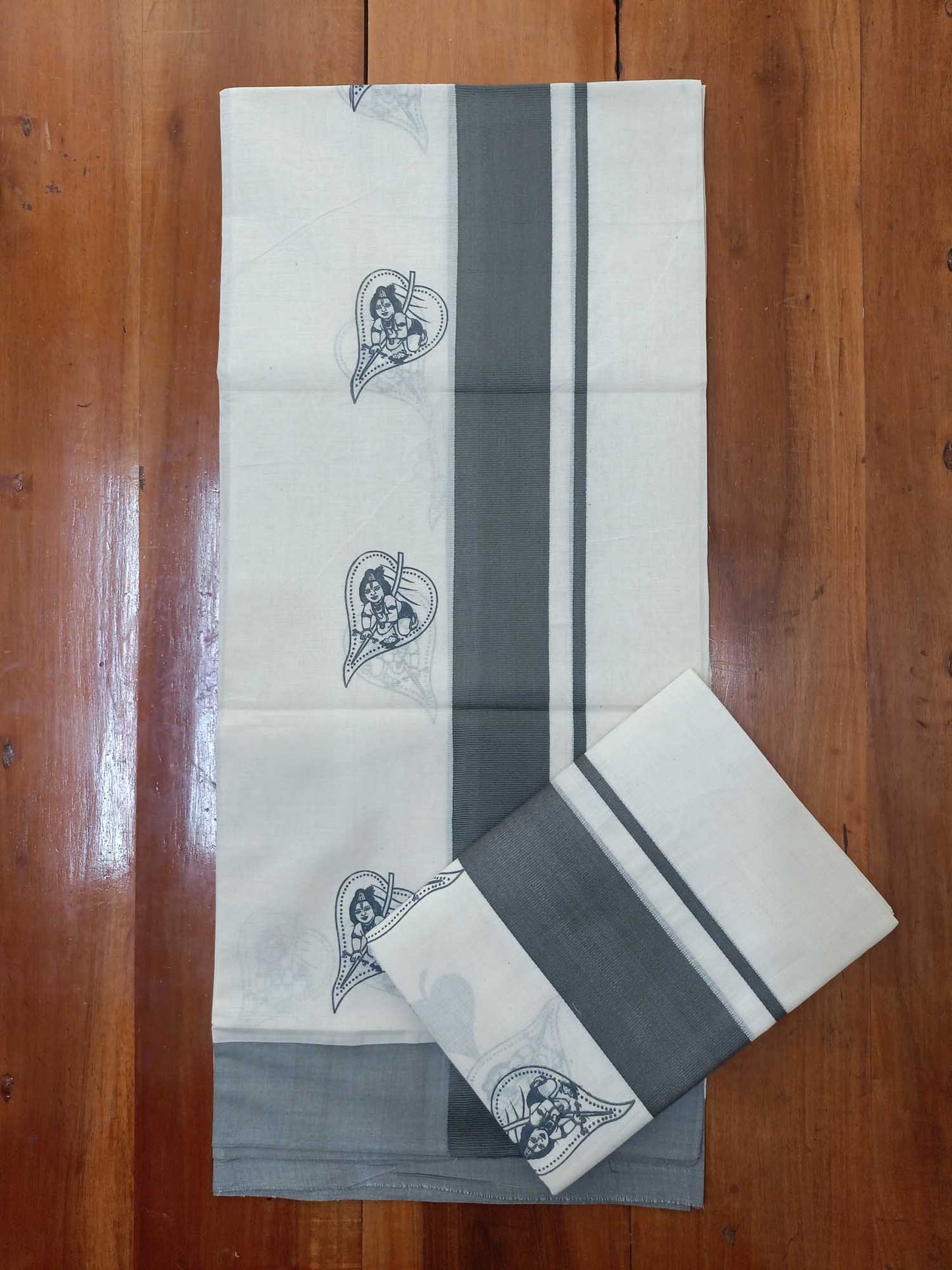 Balaramapuram Printed Set-Mundu for Women