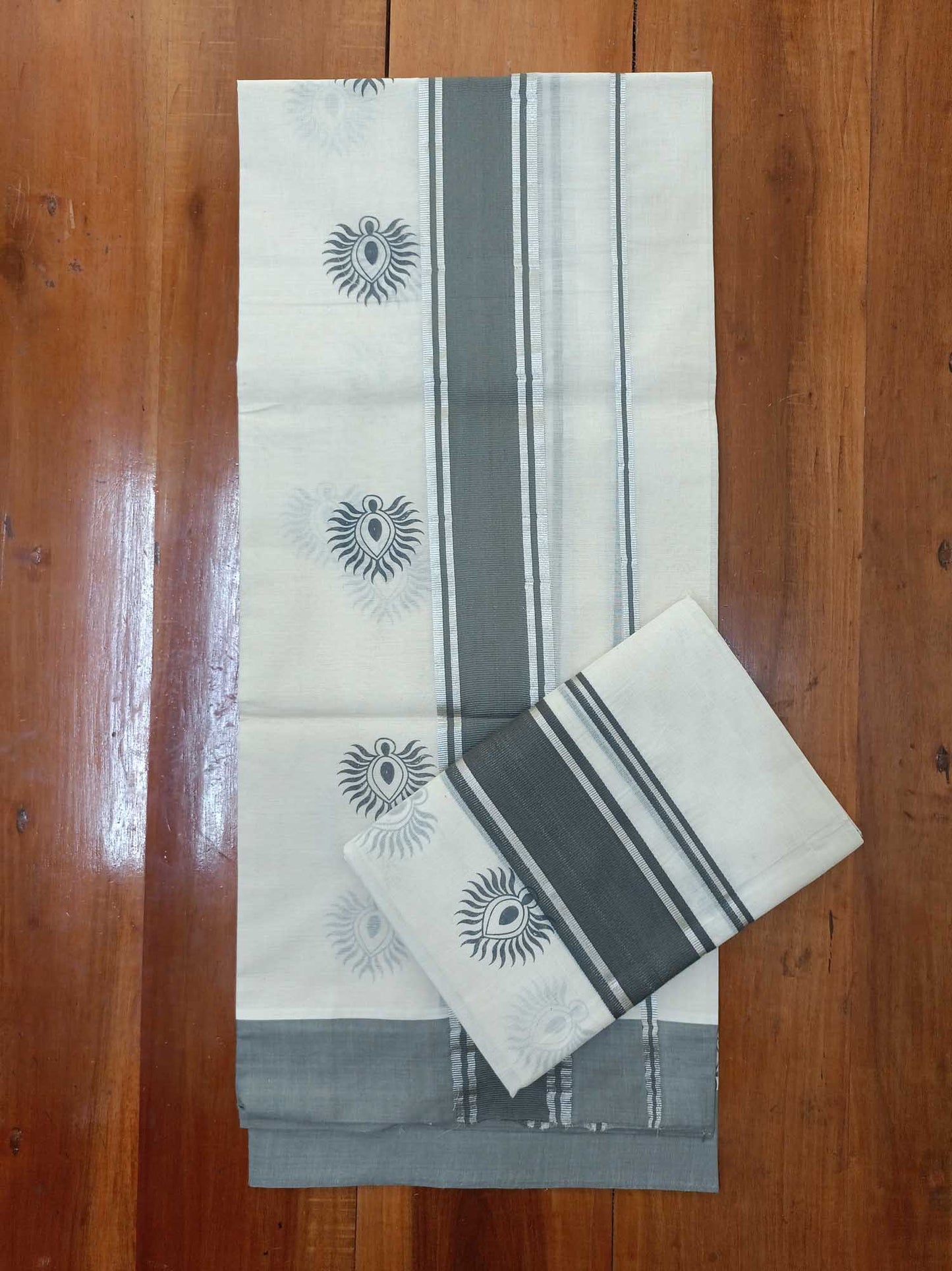 Balaramapuram Printed Set-Mundu for Women