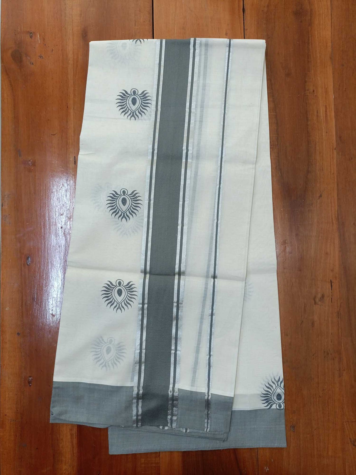 Balaramapuram Printed Set-Mundu for Women