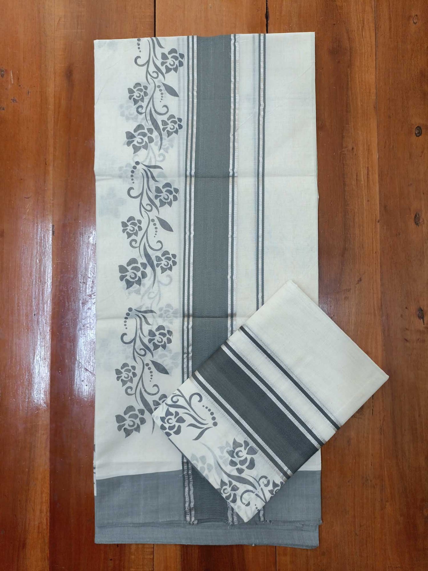 Balaramapuram Printed Set-Mundu for Women