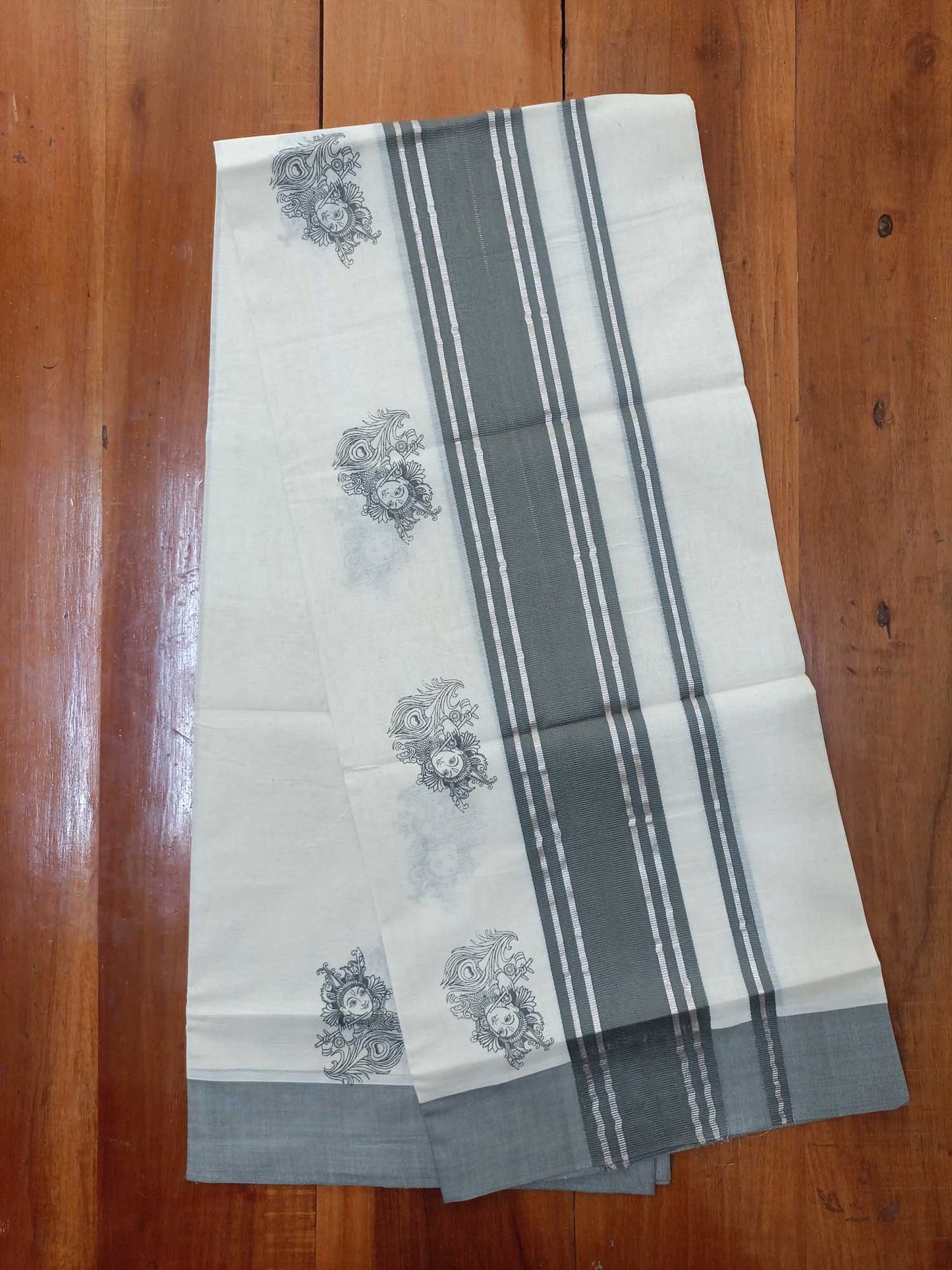 Balaramapuram Printed Set-Mundu for Women
