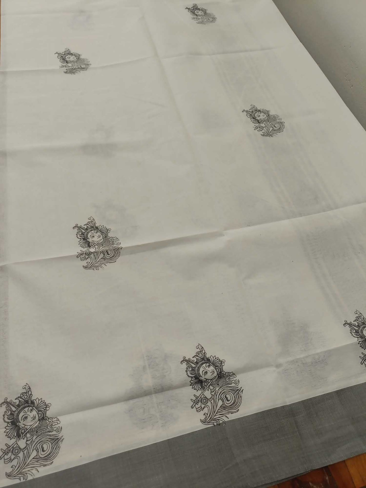 Balaramapuram Printed Set-Mundu for Women