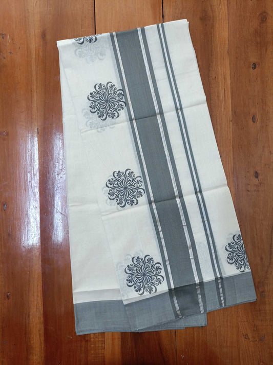 Balaramapuram Printed Set-Mundu for Women