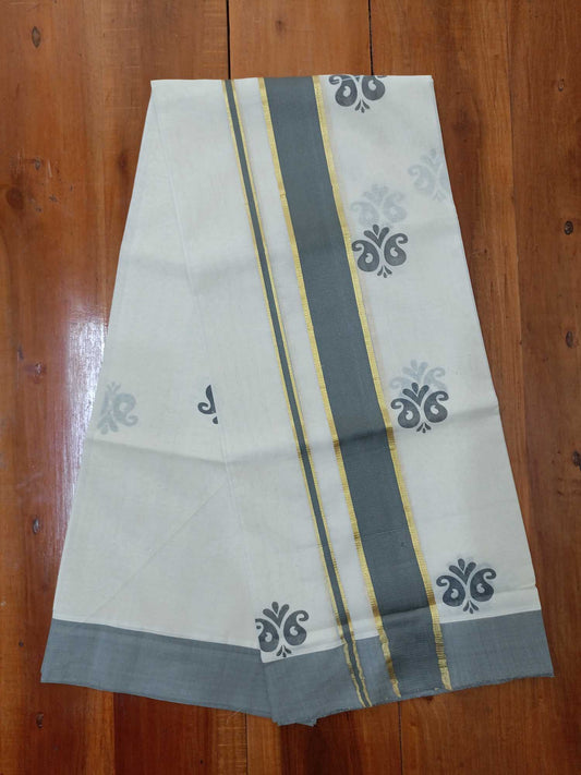 Balaramapuram Printed Set-Mundu for Women