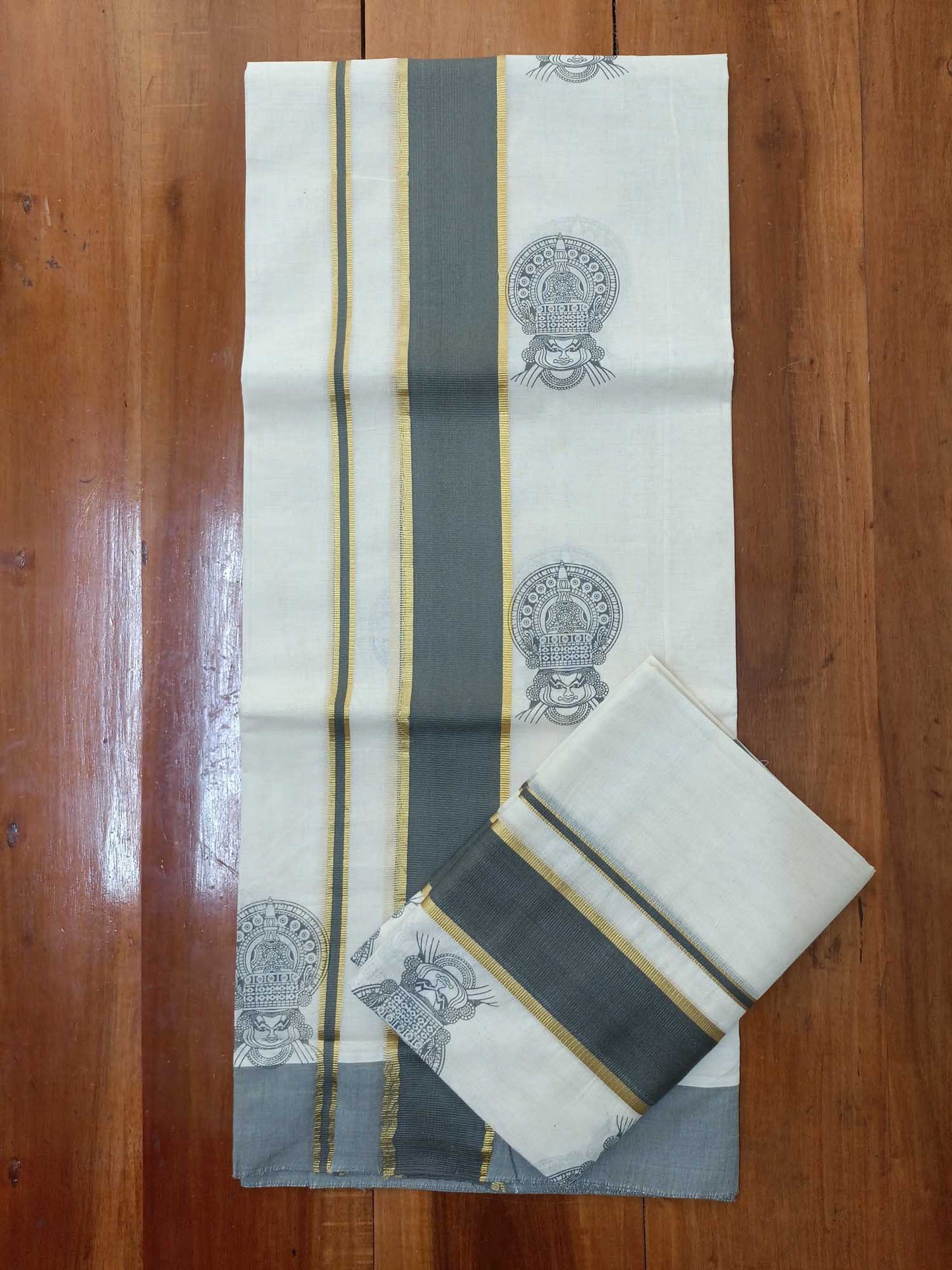 Balaramapuram Printed Set-Mundu for Women