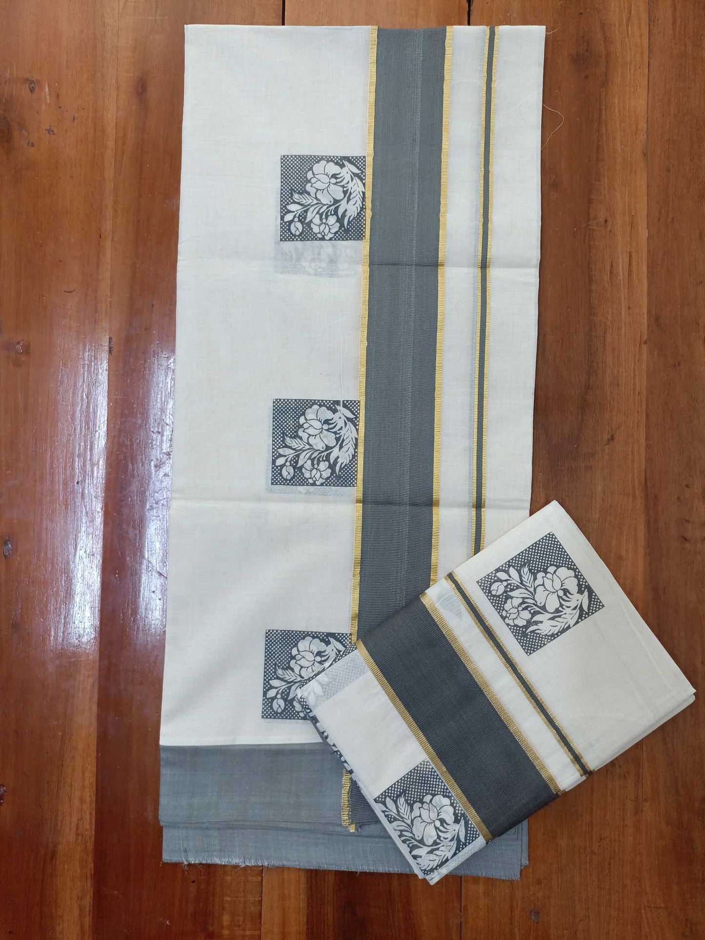 Balaramapuram Printed Set-Mundu for Women