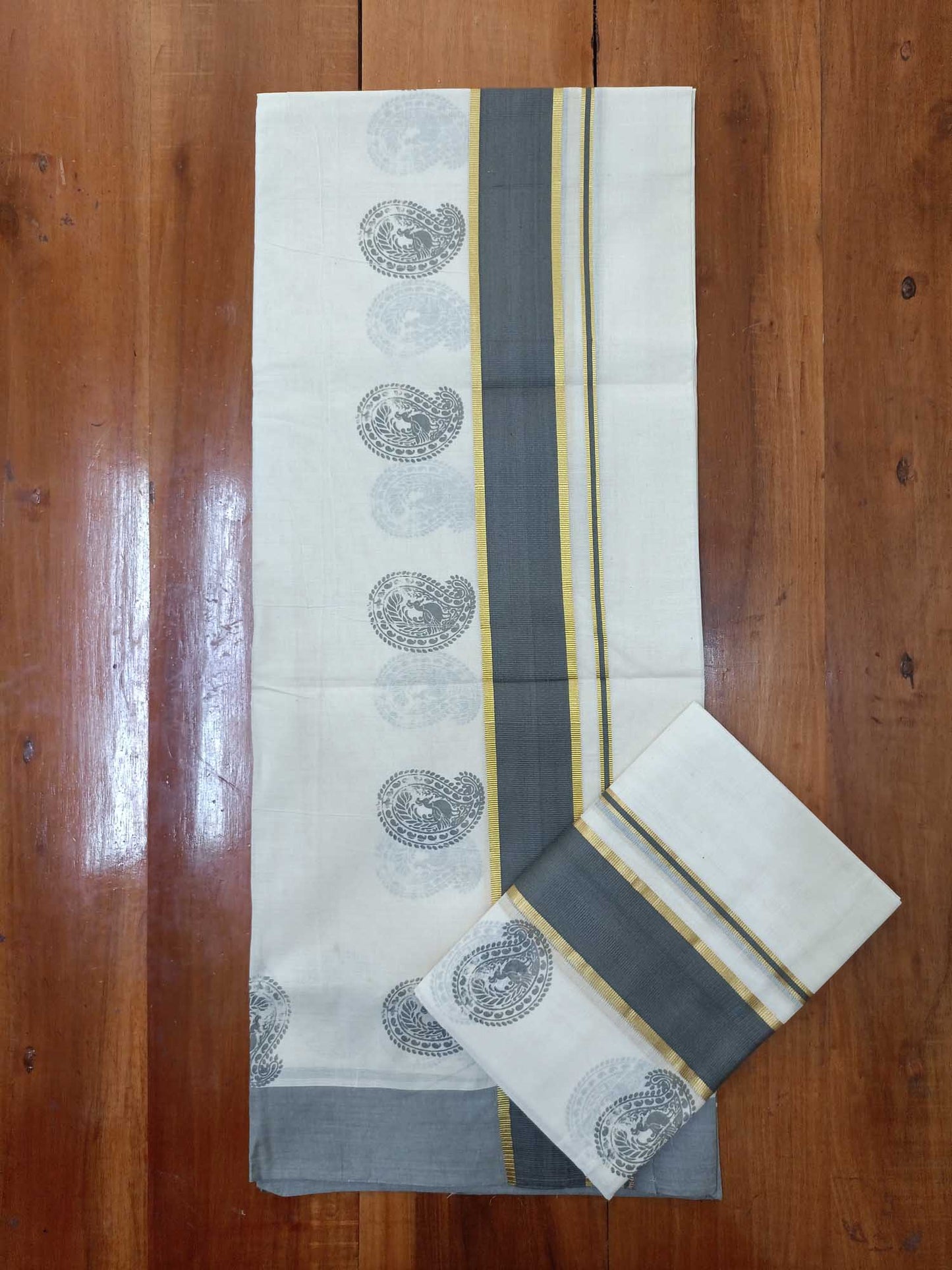 Balaramapuram Printed Set-Mundu for Women