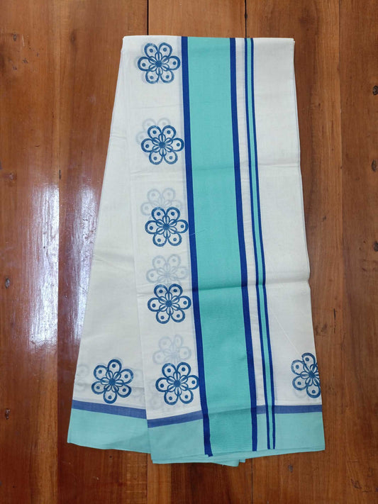 Balaramapuram Printed Set-Mundu for Women