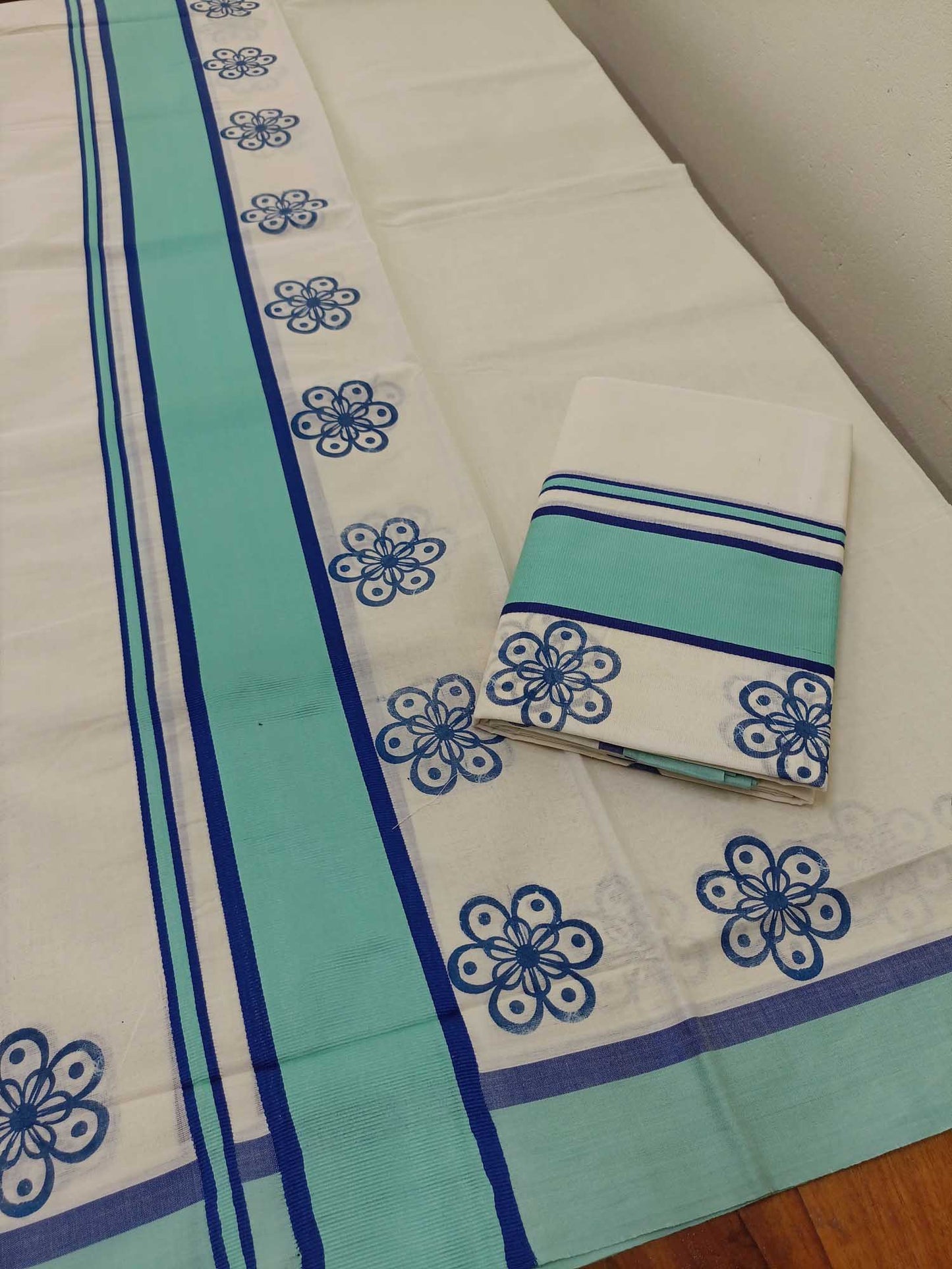 Balaramapuram Printed Set-Mundu for Women