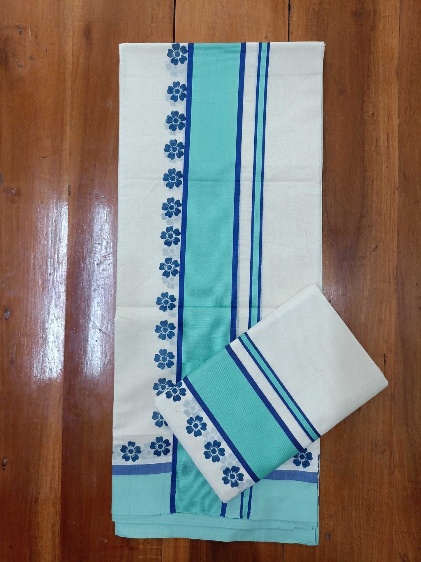 Balaramapuram Printed Set-Mundu for Women