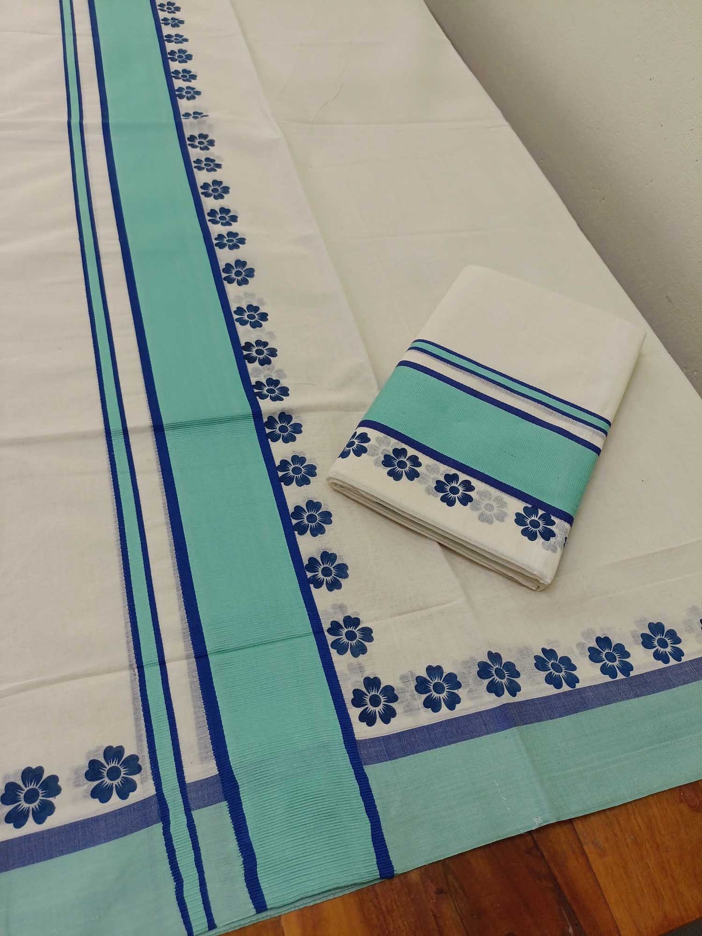 Balaramapuram Printed Set-Mundu for Women