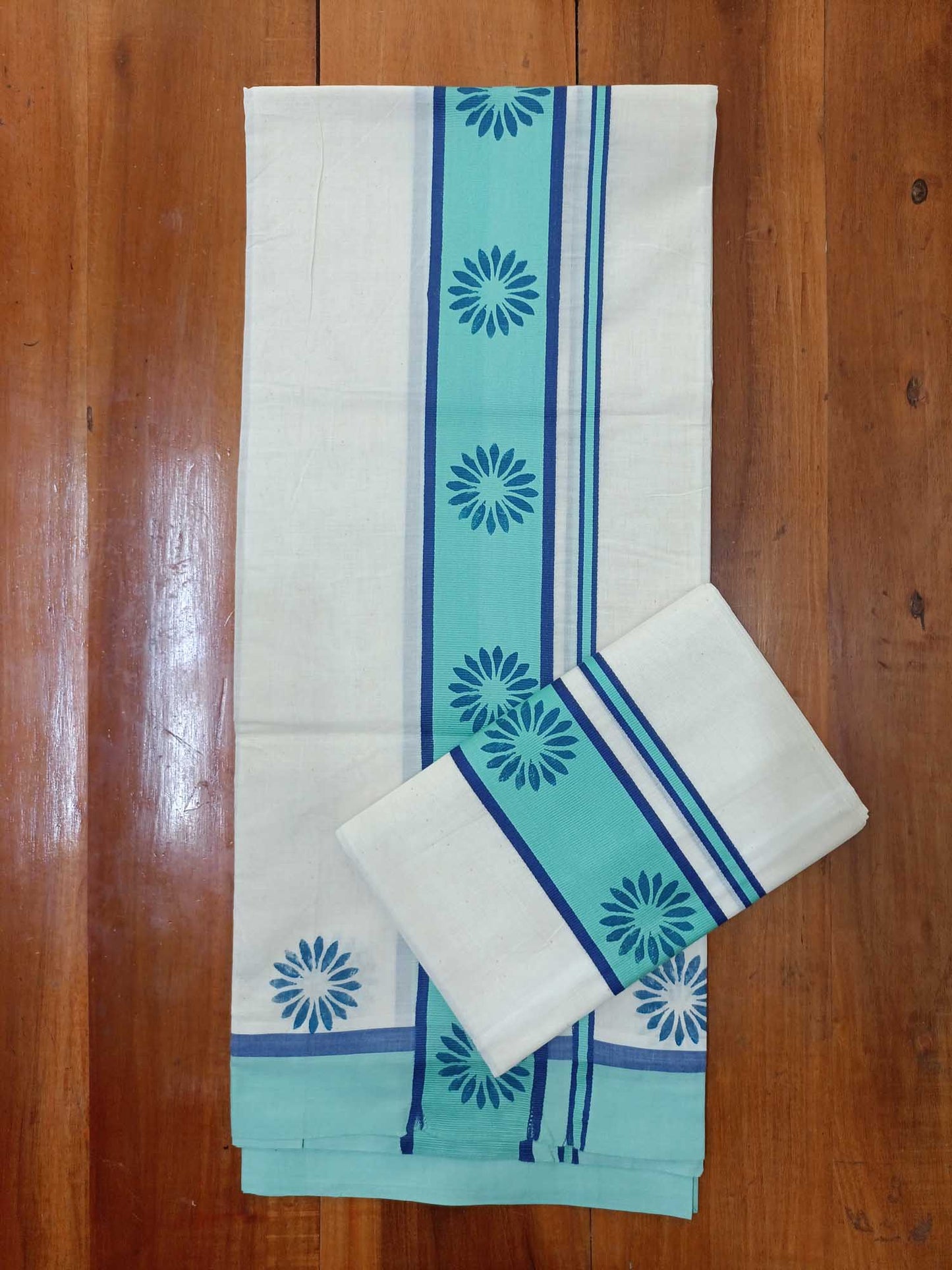 Balaramapuram Printed Set-Mundu for Women
