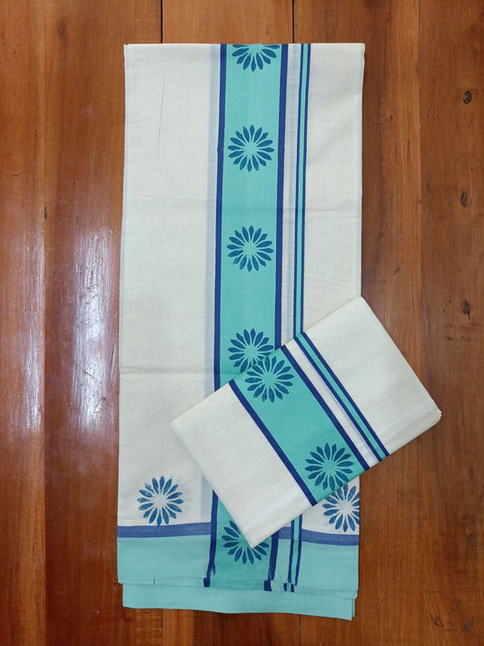 Balaramapuram Printed Set-Mundu for Women