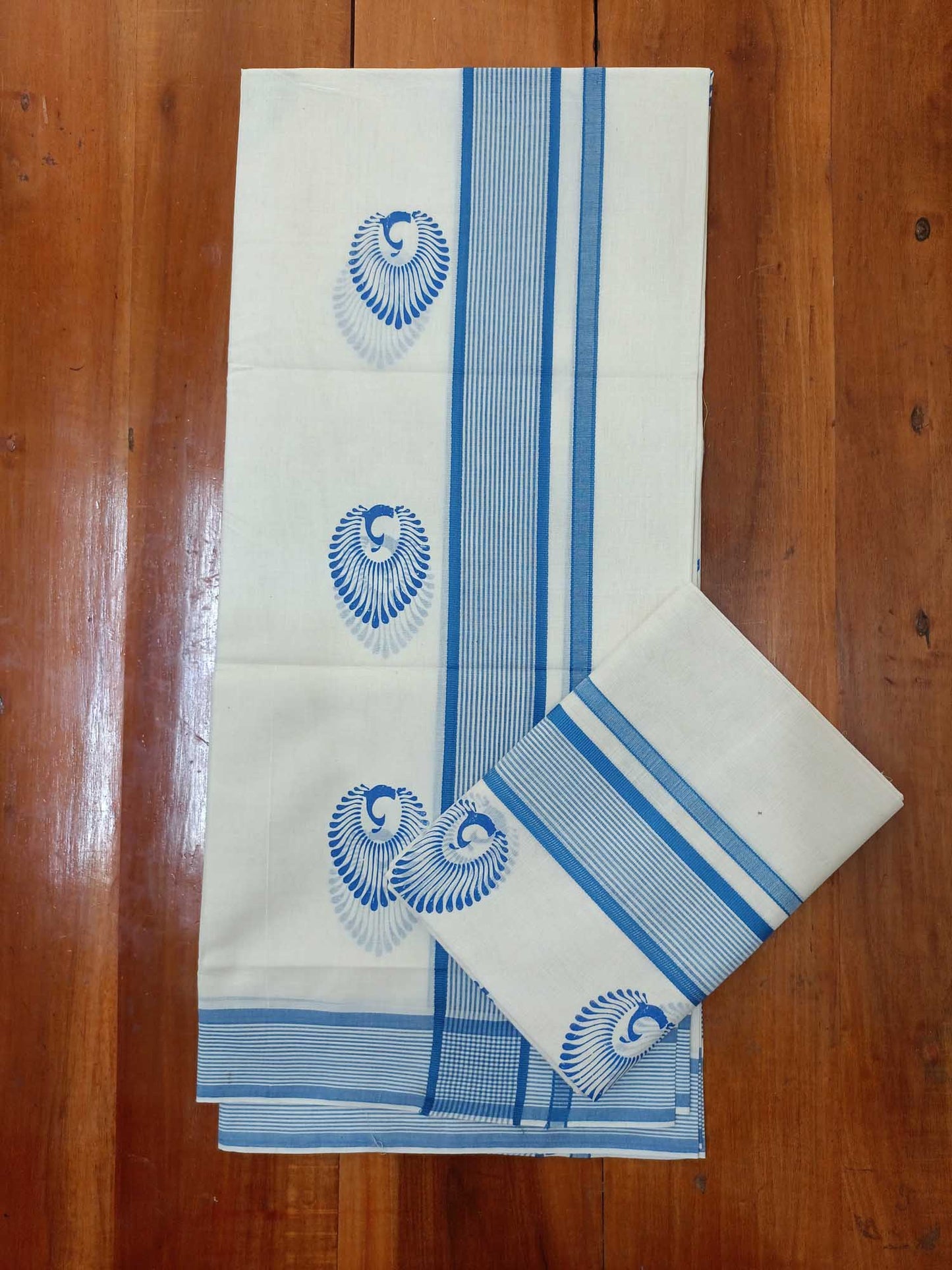 Balaramapuram Printed Set-Mundu for Women