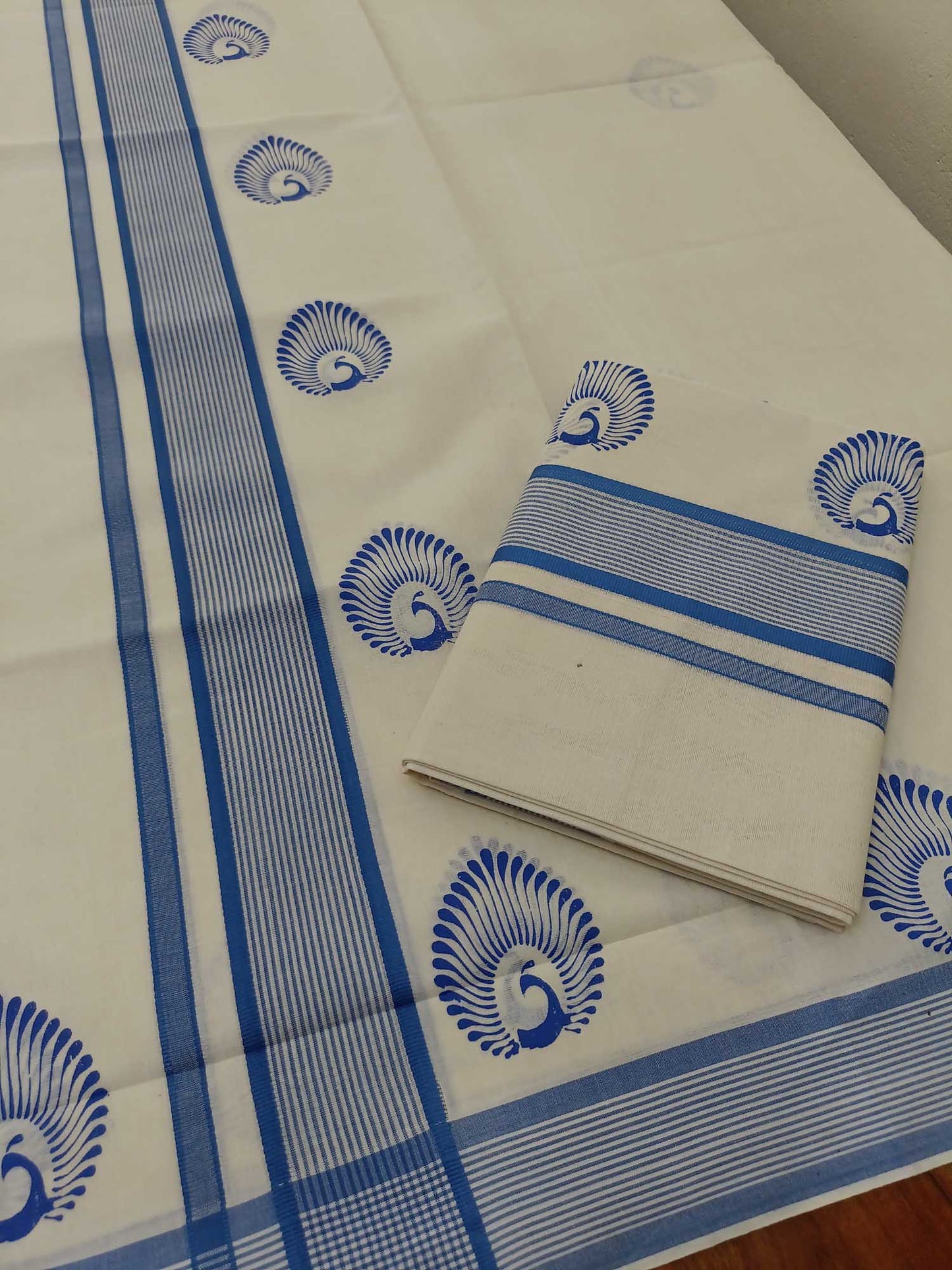 Balaramapuram Printed Set-Mundu for Women
