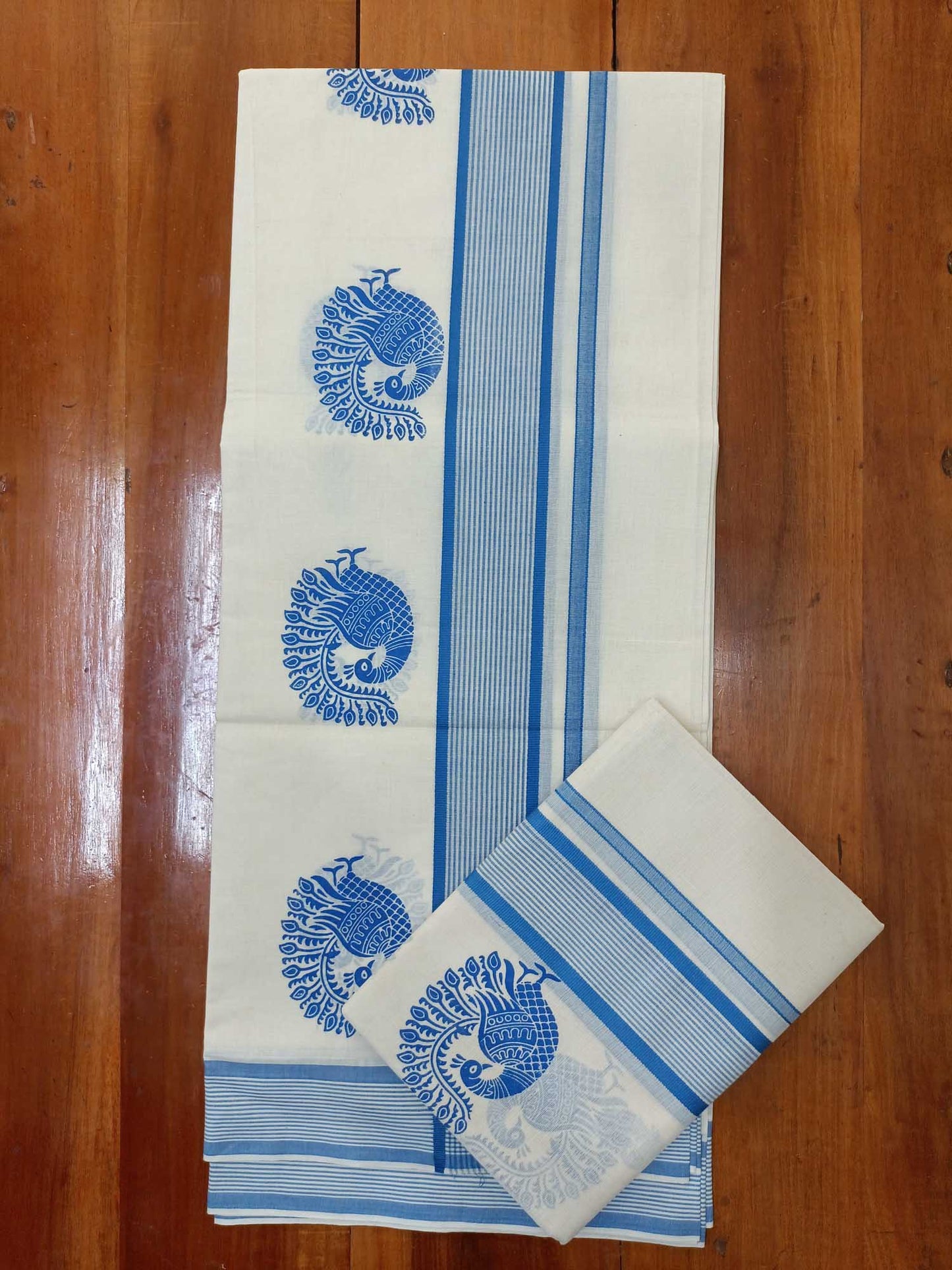 Balaramapuram Printed Set-Mundu for Women