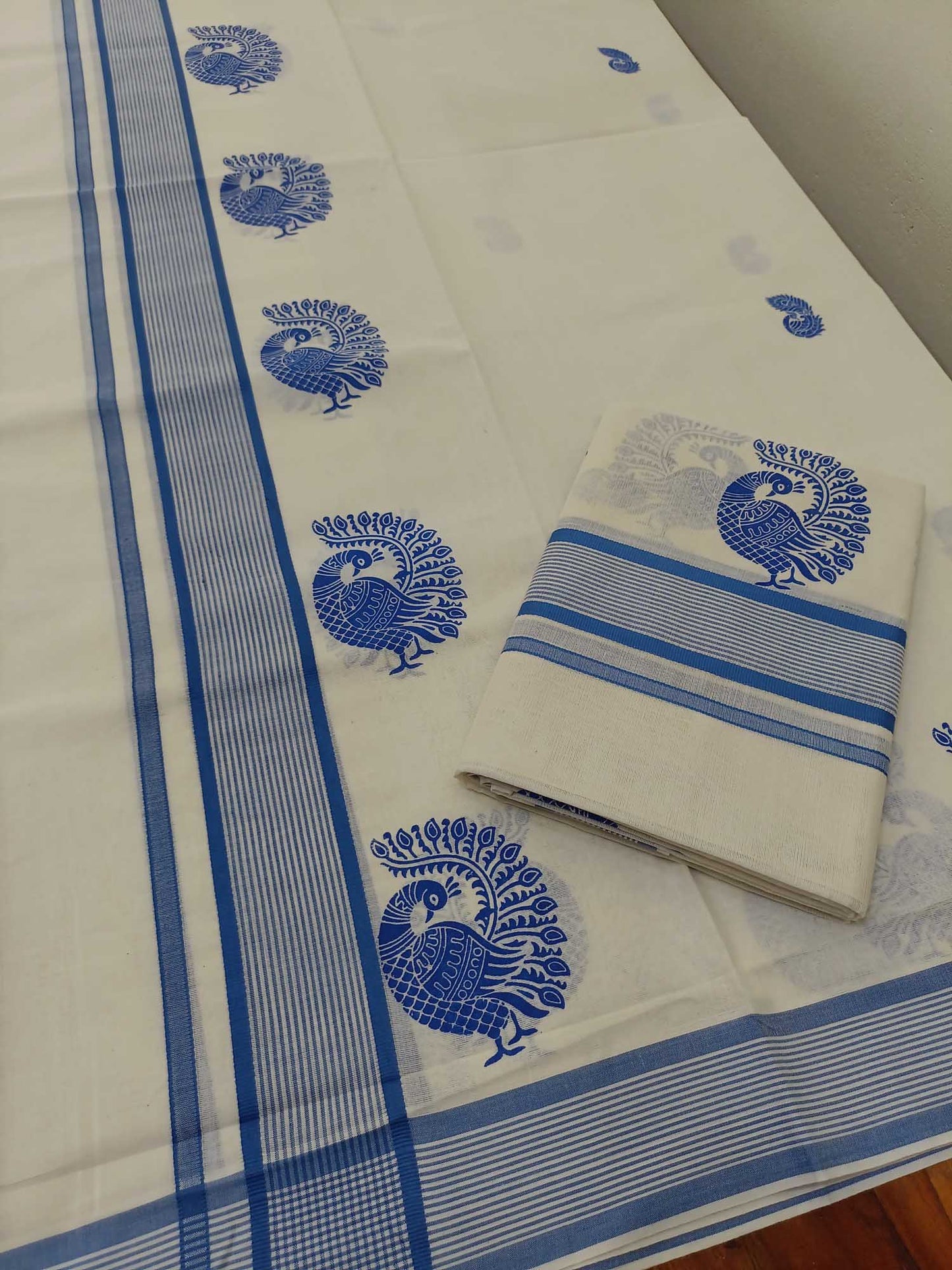 Balaramapuram Printed Set-Mundu for Women