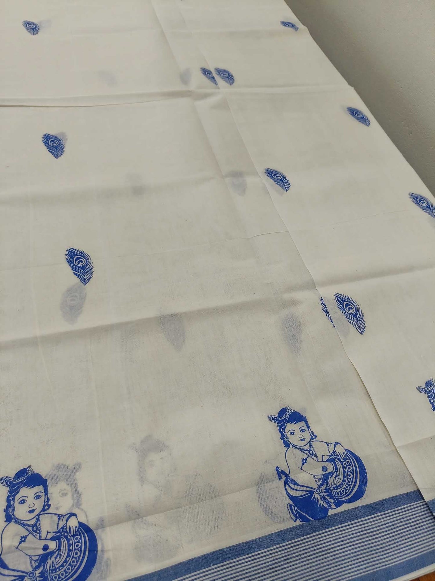 Balaramapuram Printed Set-Mundu for Women