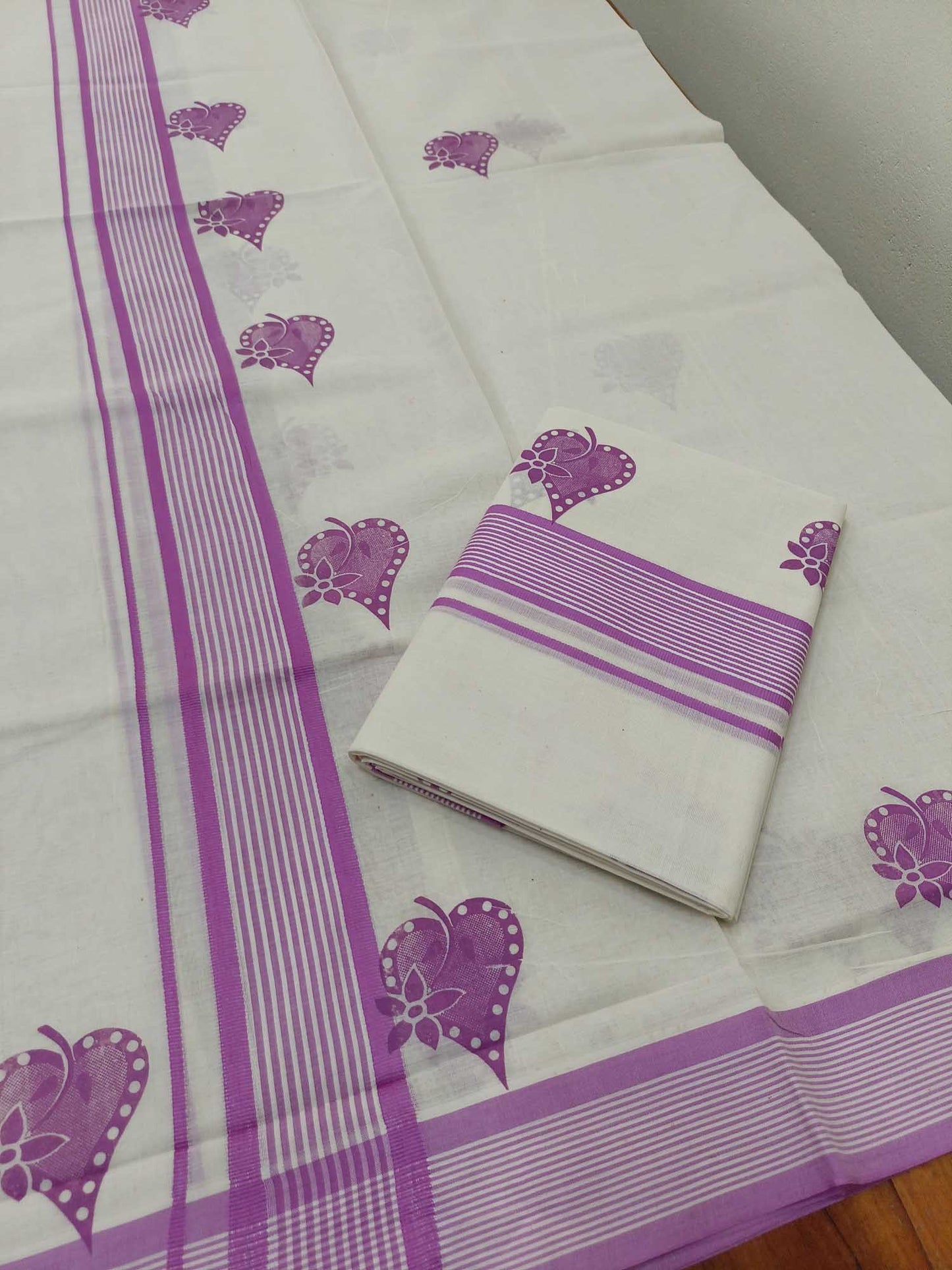 Balaramapuram Printed Set-Mundu for Women