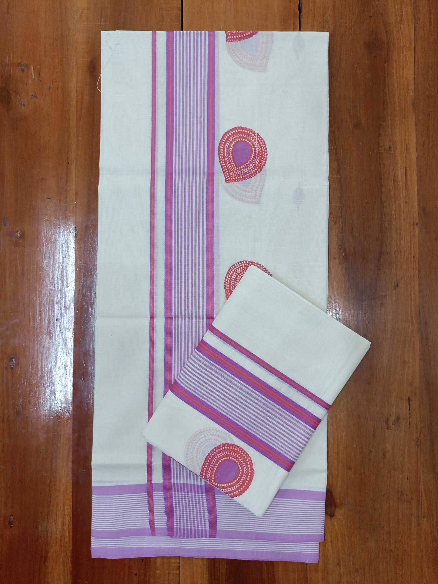 Balaramapuram Printed Set-Mundu for Women