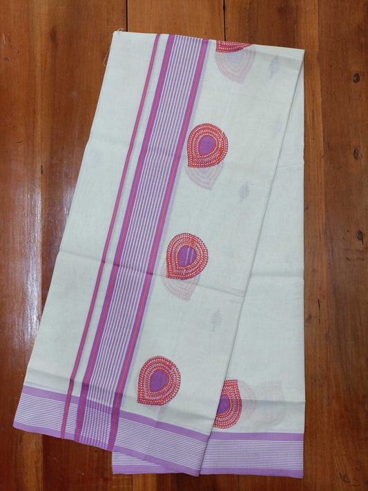 Balaramapuram Printed Set-Mundu for Women