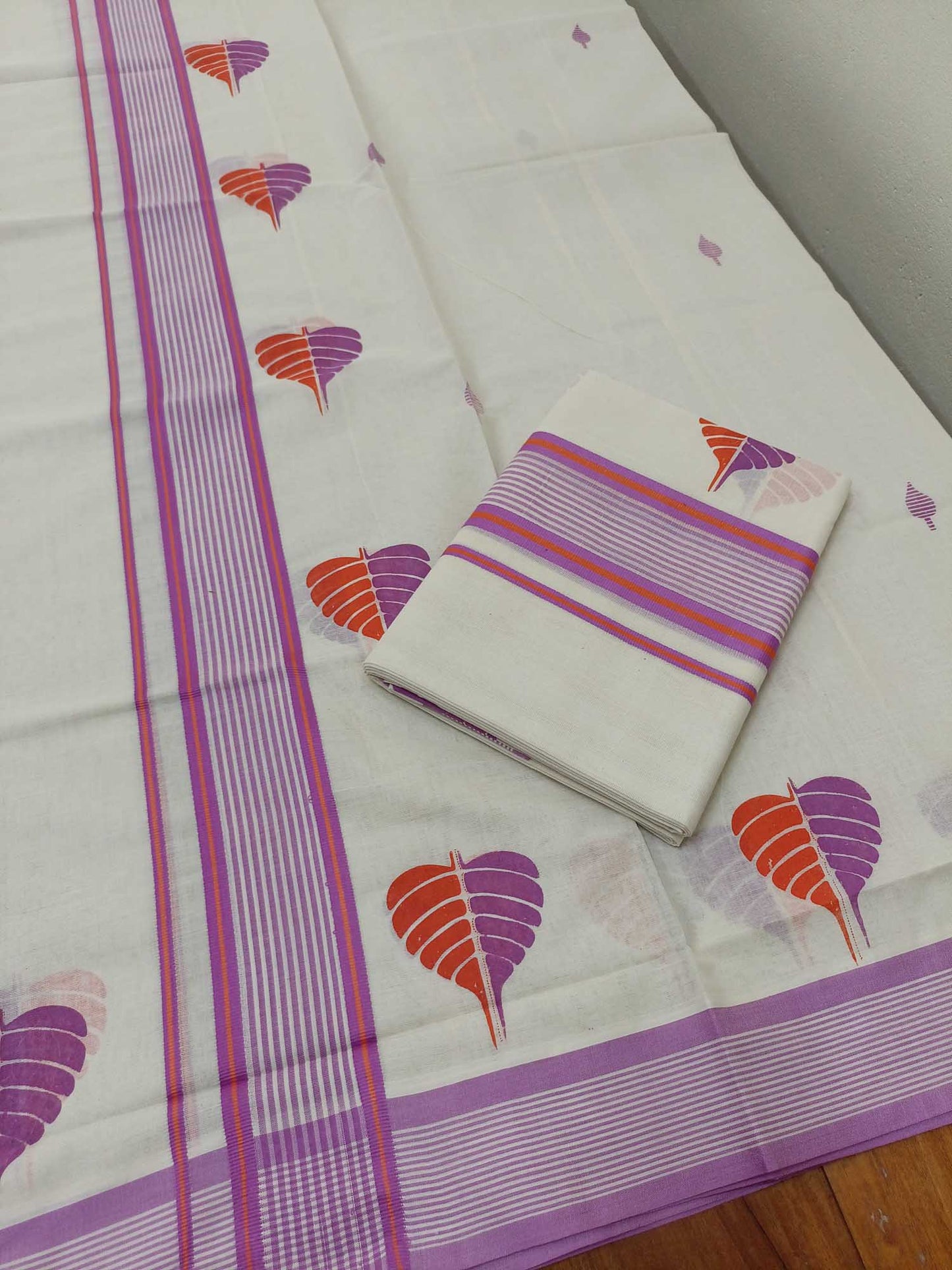 Balaramapuram Printed Set-Mundu for Women