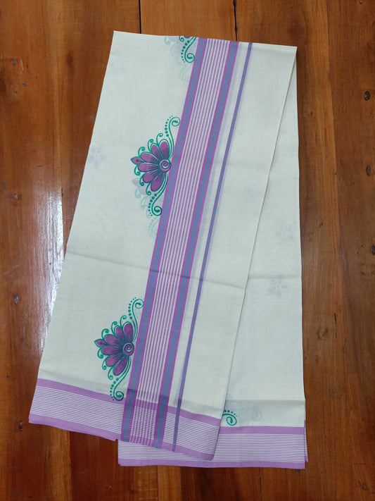 Balaramapuram Printed Set-Mundu for Women